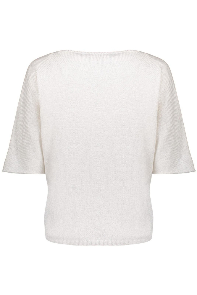T SHIRT MET V HALS EN WIJDE MOUWEN 54050 70 LIGHT SAND/SILVER